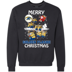 Kent State Golden Flashes Ugly Christmas Sweaters Minions Santa Claus Merry Christmas Sweatshirt - The White Eagles