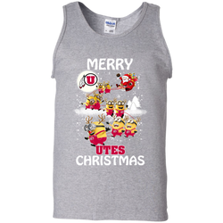 Utah Utes Ugly Christmas Sweaters Minions Santa Claus Merry Christmas Tank Top - The White Eagles