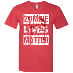 Zombie Lives Matter Tshirt Men's V-Neck T-Shirt - The White Eagles