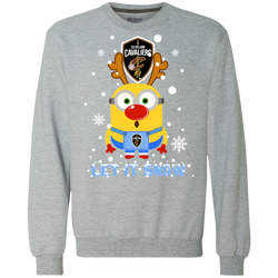 Minion Cleveland Cavaliers Primary Ugly Christmas Sweaters Let It Snow Sweatshirt - The White Eagles