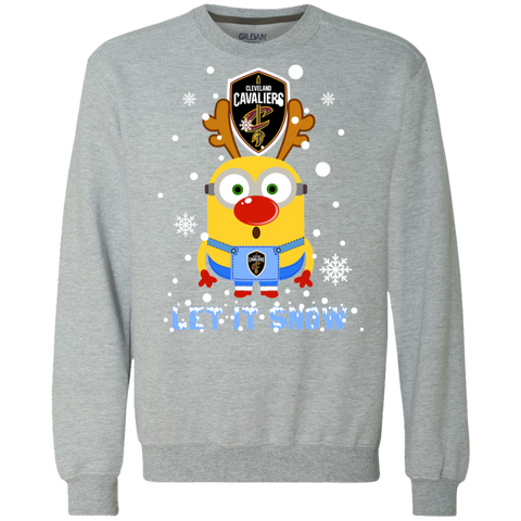 Minion Cleveland Cavaliers Primary Ugly Christmas Sweaters Let It Snow Sweatshirt - The White Eagles