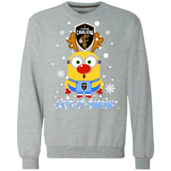 Minion Cleveland Cavaliers Primary Ugly Christmas Sweaters Let It Snow Sweatshirt - The White Eagles