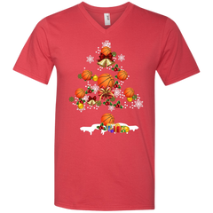 Christmas Is Coming Basketball Santa Claus Ugly Christmas Sweater Men's V-Neck T-Shirt - The White Eagles