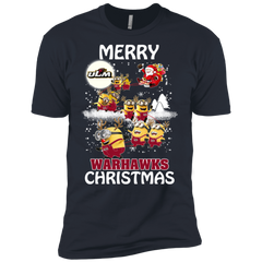 Louisiana Monroe Warhalks Ugly Christmas Sweaters Minions Santa Claus Men's Sleeve Shirt - The White Eagles
