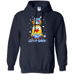 Minion New York Rangers Ugly Christmas Sweaters Let It Snow Hoodie - The White Eagles