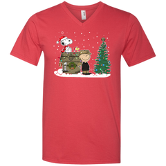 New Orleans Saints Snoopy The Peanuts Ugly Christmas Sweater  Super Bowl Men's V-Neck T-Shirt - The White Eagles