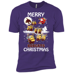 Texas State Bobcats Ugly Christmas Sweaters Minions Santa Claus Merry Christmas Men's Sleeve Shirt - The White Eagles