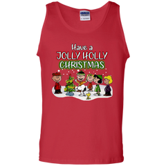 Have A Jolly Holly Christmas The Peanuts Movie Snoopy Charlie Brown Woodstock Tank Top - The White Eagles
