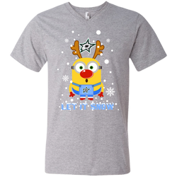 Minion Dallas Stars Ugly Christmas Sweaters Let It Snow Men's V-Neck T-Shirt - The White Eagles