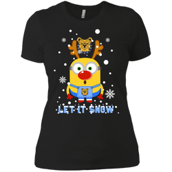 Minion North Carolina A&t Aggies Ugly Christmas Sweaters Let It Snow Ladies' Shirt - The White Eagles
