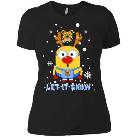 Minion North Carolina A&t Aggies Ugly Christmas Sweaters Let It Snow Ladies' Shirt - The White Eagles