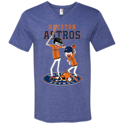 Houston Astros Baseball Rick And Morty Men's V-Neck T-Shirt - The White Eagles