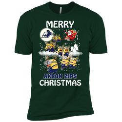 Akron Zips Ugly Christmas Sweaters Minions Santa Claus Merry Christmas Men's Sleeve Shirt - The White Eagles