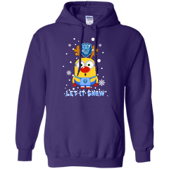 Minion Columbia Lions Ugly Christmas Sweaters Let It Snow Hoodie - The White Eagles