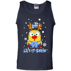 Minion New Hampshire Wildcats Ugly Christmas Sweaters Let It Snow Tank Top - The White Eagles