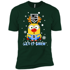 Minion Los Angeles Kings Ugly Christmas Sweaters Let It Snow Men's Sleeve Shirt - The White Eagles