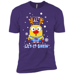 Minion New York Giants Ugly Christmas Sweaters Let It Snow Men's Sleeve Shirt - The White Eagles
