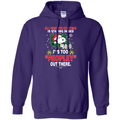 I Want For Christmas Is Staying In Bed Snoopy The Peanuts Movie Hoodie - The White Eagles
