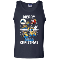 Buffalo Bulls Ugly Christmas Sweaters Minions Santa Claus Merry Christmas Tank Top - The White Eagles