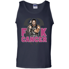 Roman Reigns Fuck Cancer Breast Cancer Awareness Tank Top - The White Eagles
