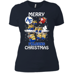 Air Force Falcons Ugly Christmas Sweaters Minions Santa Claus Merry Christmas Hoodies Sweatshirts Ladies' Shirt - The White Eagles
