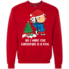 All I Want For Christmas Is A Dog Snoopy Charlie Brown The Peanuts Movie Sweatshirt - The White Eagles