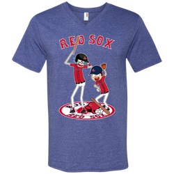 Boston Red Sox Baseball Rick And Morty Men's V-Neck T-Shirt - The White Eagles