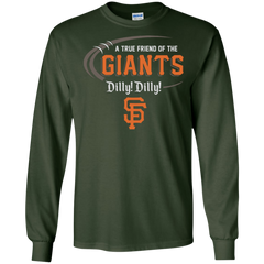 Dilly Dilly Ny Giants A True Friend Of The Giants LS Cotton T-Shirt - The White Eagles