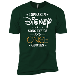 I Speak In Disney Song Lyrics And Once Upon A Time Quotes Shirt Men's Sleeve Shirt - The White Eagles