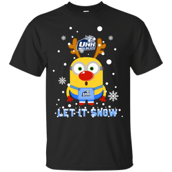 Minion New Hampshire Wildcats Ugly Christmas Sweaters Let It Snow Cotton T-Shirt - The White Eagles