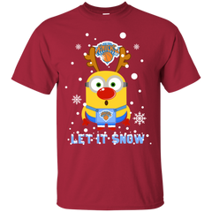 Minion New York Knicks Ugly Christmas Sweaters Let It Snow Cotton T-Shirt - The White Eagles