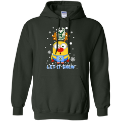 Minion Milwaukee Bucks Ugly Christmas Sweaters Let It Snow Hoodie - The White Eagles