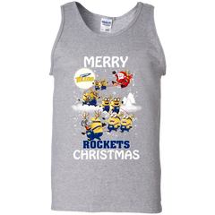 Toledo Rockets Ugly Christmas Sweaters Minions Santa Claus Merry Christmas Tank Top - The White Eagles
