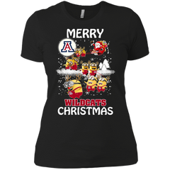 Arizona Wildcats T Shirts Minions Santa Claus Merry Christmas Ladies' Shirt - The White Eagles