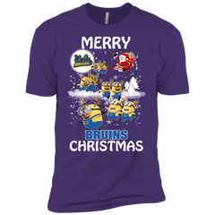 Ucla Bruins Ugly Christmas Sweaters Minions Santa Claus Merry Christmas Men's Sleeve Shirt - The White Eagles