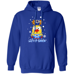 Minion Baltimore Ravens Ugly Christmas Sweaters Let It Snow Hoodie - The White Eagles