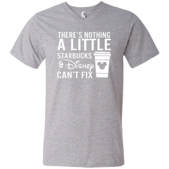 There's Nothing A Little Starbucks & Disney Can't Fix Shirt Men's V-Neck T-Shirt - The White Eagles