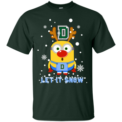 Minion Dartmouth Big Green Ugly Christmas Sweaters Let It Snow Cotton T-Shirt - The White Eagles
