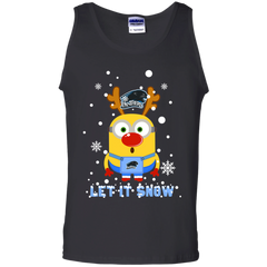 Minion Eastern Illinois Panthers Ugly Christmas Sweaters Let It Snow Tank Top - The White Eagles