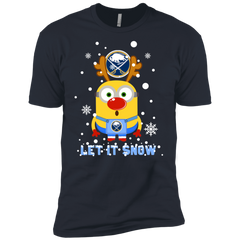 Minion Buffalo Sabres  Ugly Christmas Sweaters Let It Snow Men's Sleeve Shirt - The White Eagles