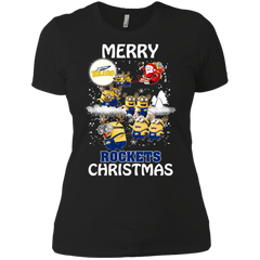 Toledo Rockets Ugly Christmas Sweaters Minions Santa Claus Merry Christmas Ladies' Shirt - The White Eagles