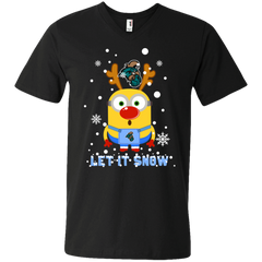 Minion Coastal Carolina Chanticleers Ugly Christmas Sweaters Let It Snow Men's V-Neck T-Shirt - The White Eagles