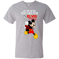 We Are Never Too Old For Elvis Presley Mickey Men's V-Neck T-Shirt - The White Eagles