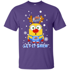 Minion Bucknell Bison Ugly Christmas Sweaters Let It Snow Cotton T-Shirt - The White Eagles