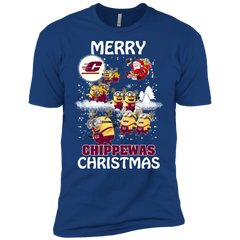 Central Michigan Chippewas T Shirts Minions Santa Claus Merry Christmas Men's Sleeve Shirt - The White Eagles