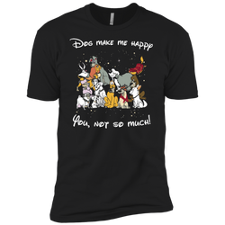 Disney Dogs. Dogs Make Me Happy You Not So Much Tshirts Men's Sleeve Shirt - The White Eagles