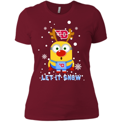 Minion Dayton Flyers Ugly Christmas Sweaters Let It Snow Ladies' Shirt - The White Eagles