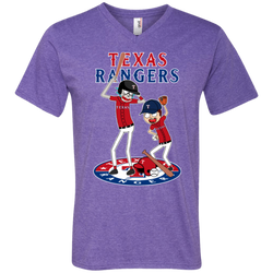 Texas Rangers Baseball Rick And Morty Men's V-Neck T-Shirt - The White Eagles