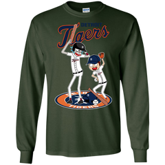 Detroit Tigers Baseball Rick And Morty LS Cotton T-Shirt - The White Eagles