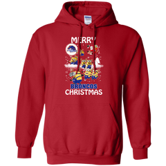 Boise State Broncos T Shirts Minions Santa Claus Merry Christmas Hoodie - The White Eagles